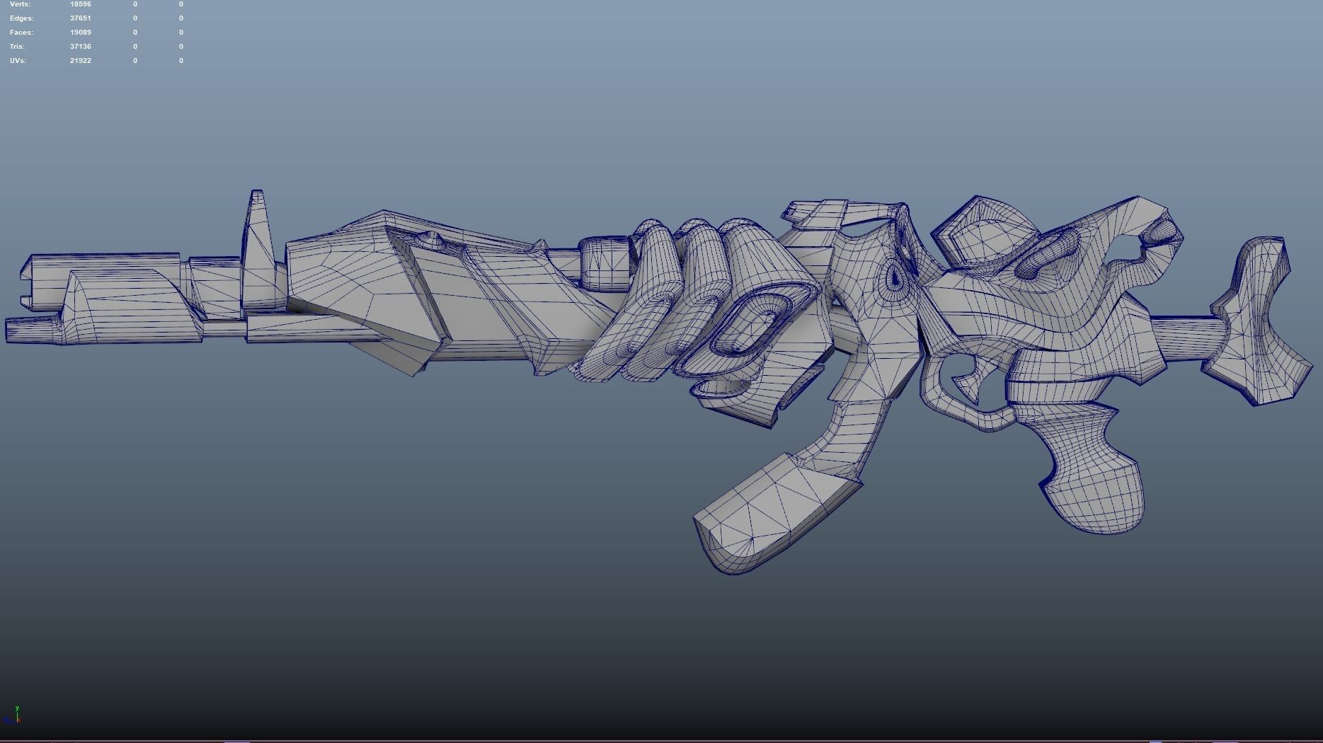 sci fi Weapon - Cyberpunk Low-poly 3D model_11