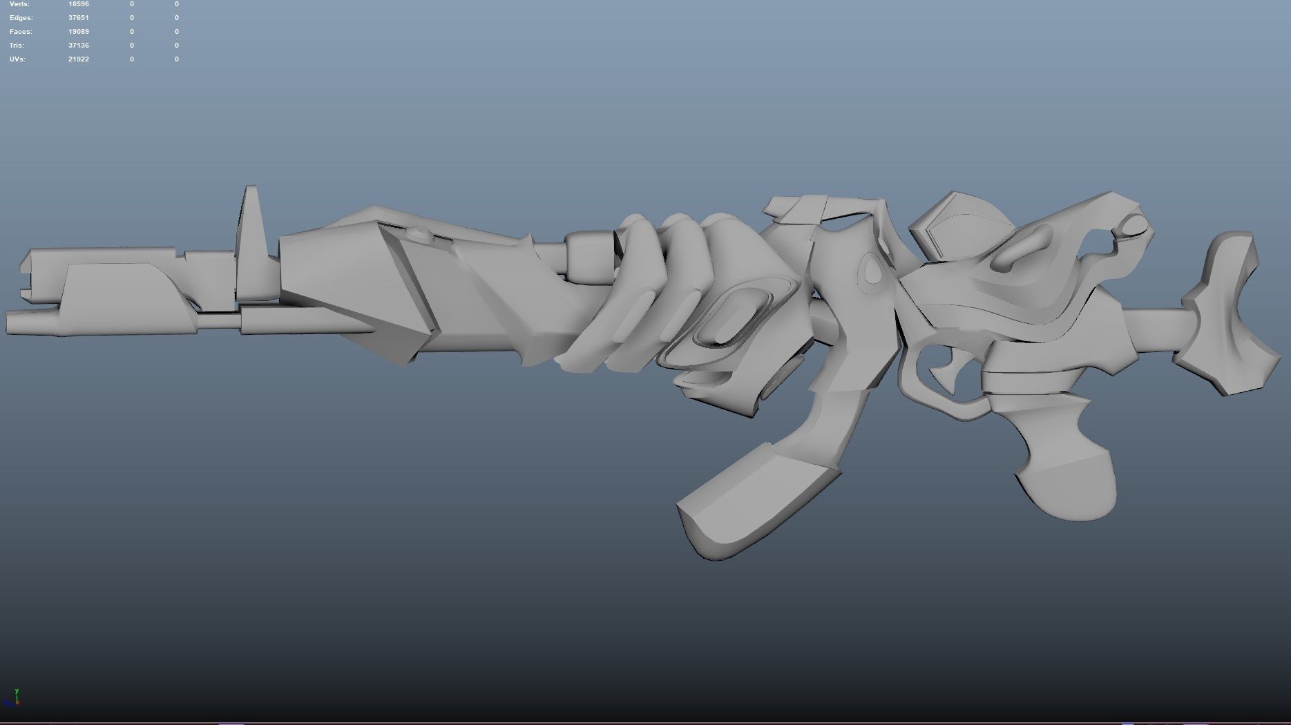 sci fi Weapon - Cyberpunk Low-poly 3D model_9