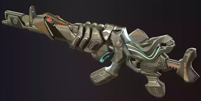 sci fi Weapon -  Cyberpunk  Low-poly 3D model
