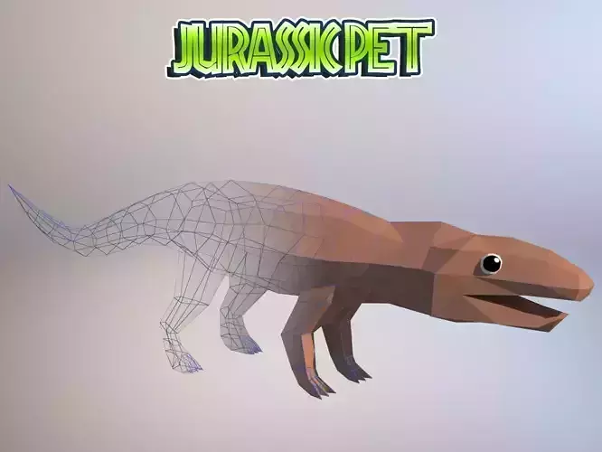 Postosuchus jurassic pet Low-poly 3D model