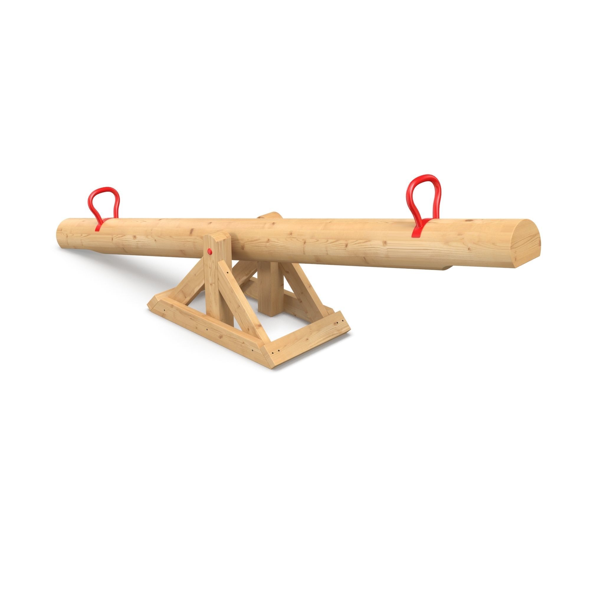 Teeterboard wooden cannon 3D model_2