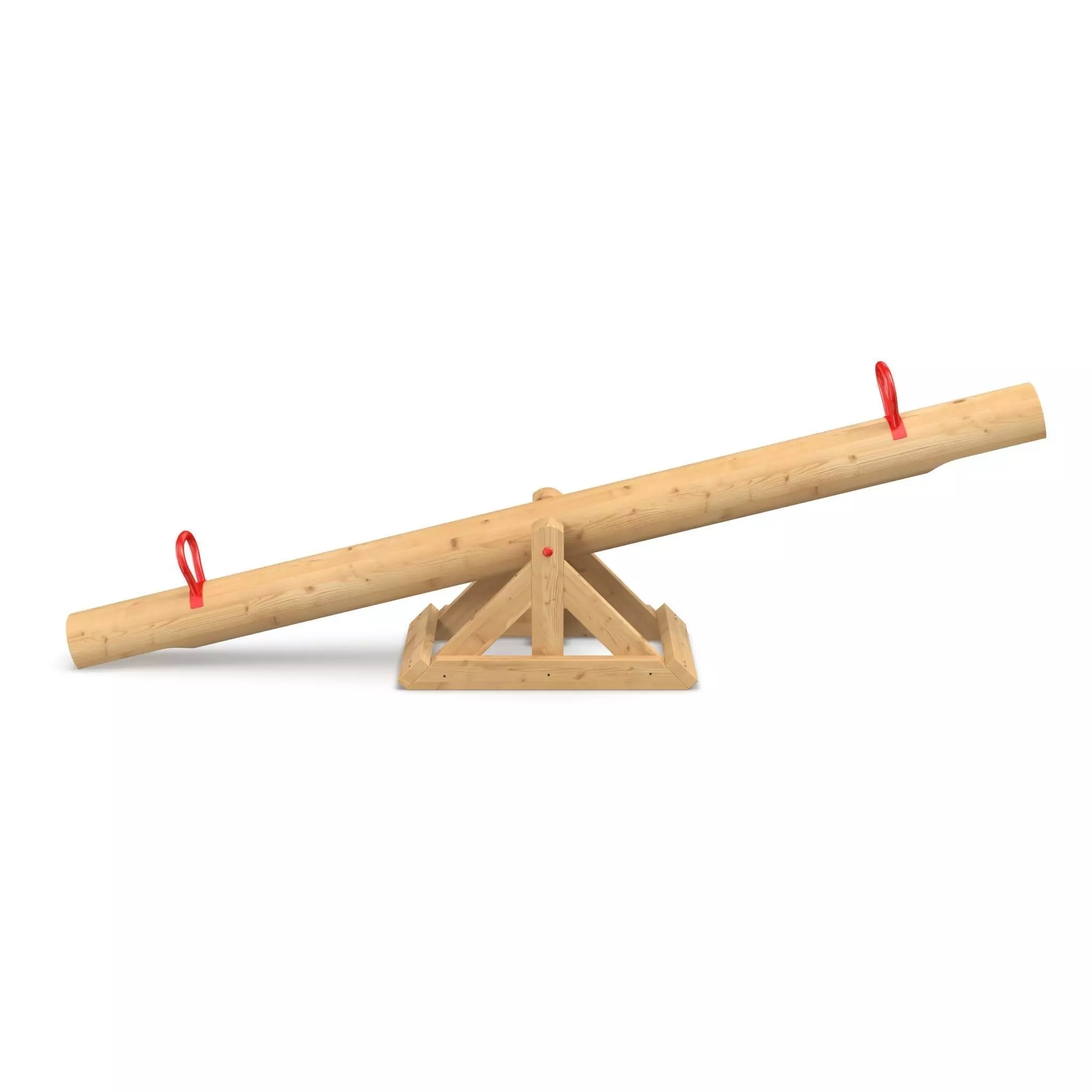 Teeterboard wooden cannon 3D model_0