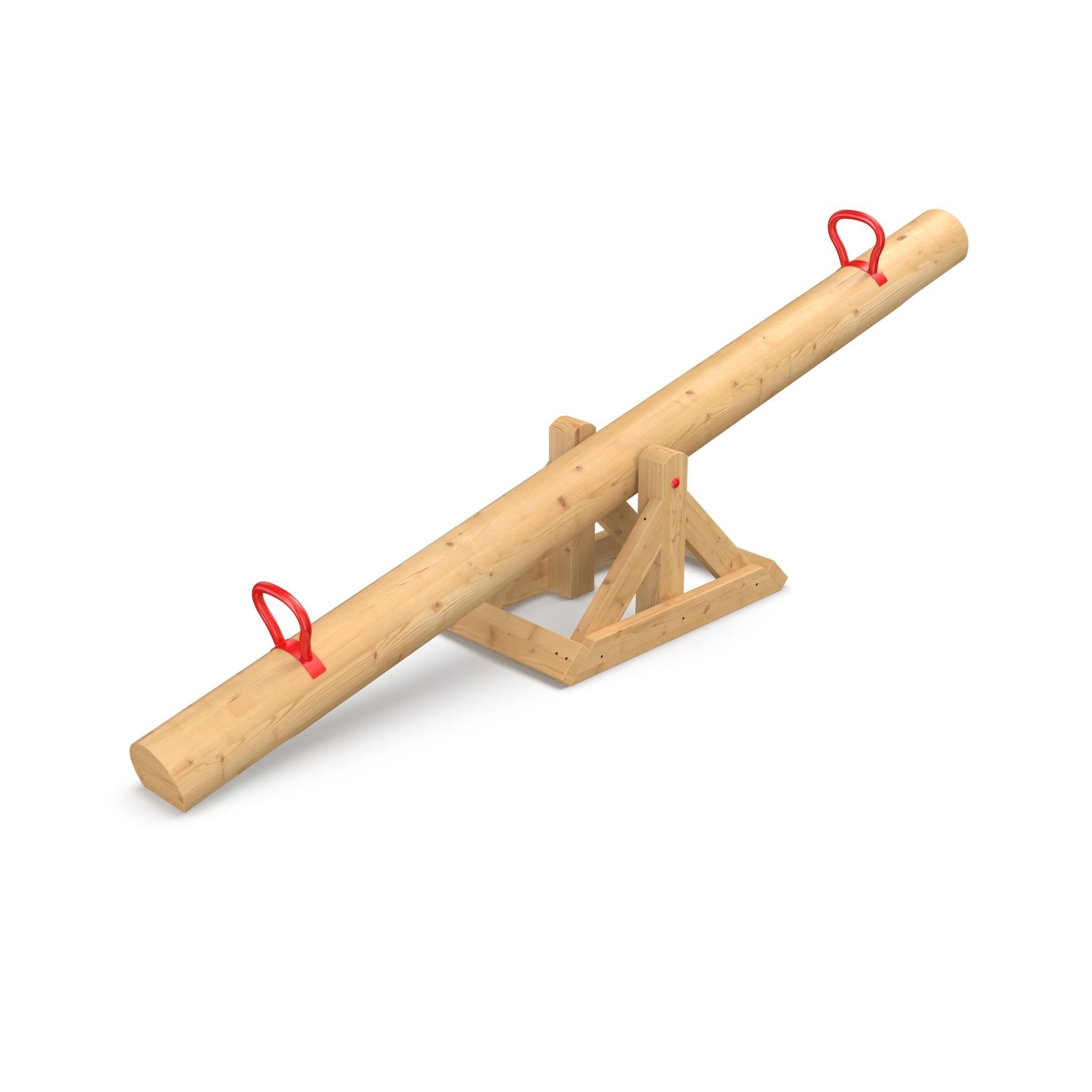 Teeterboard wooden cannon 3D model_1