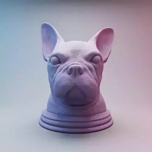 French Bulldog Bust 3D print model