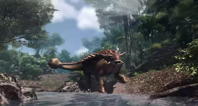 Ankylosaur Jurassic Dinosaur Low-poly 3D model