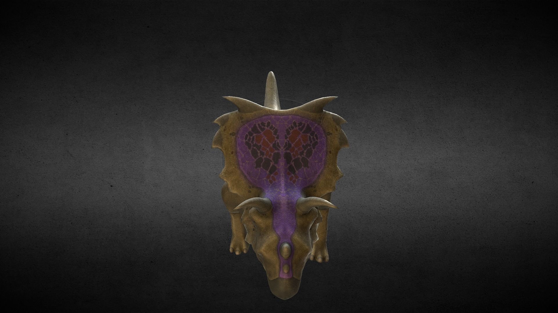 Medusaceratops Jurassic Dinosaur Low-poly 3D model_1