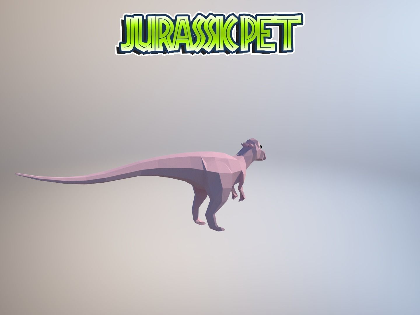 Pachycephalosaurus jurassic pet Low-poly 3D model_17