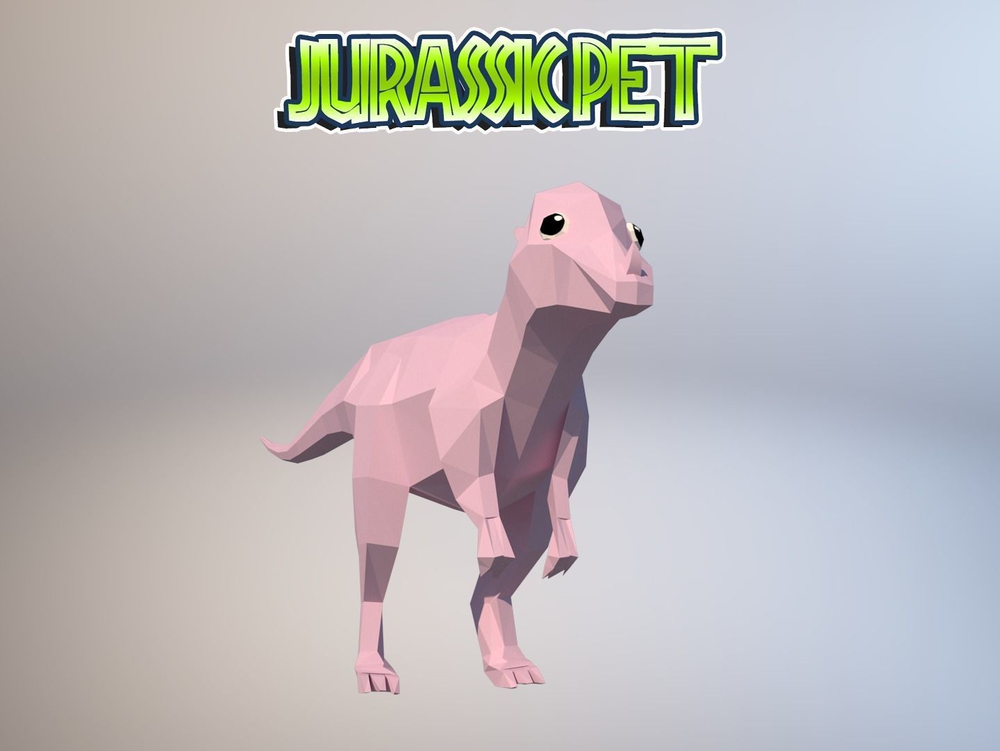 Pachycephalosaurus jurassic pet Low-poly 3D model_2
