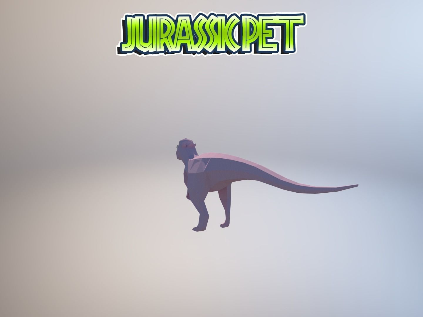 Pachycephalosaurus jurassic pet Low-poly 3D model_10