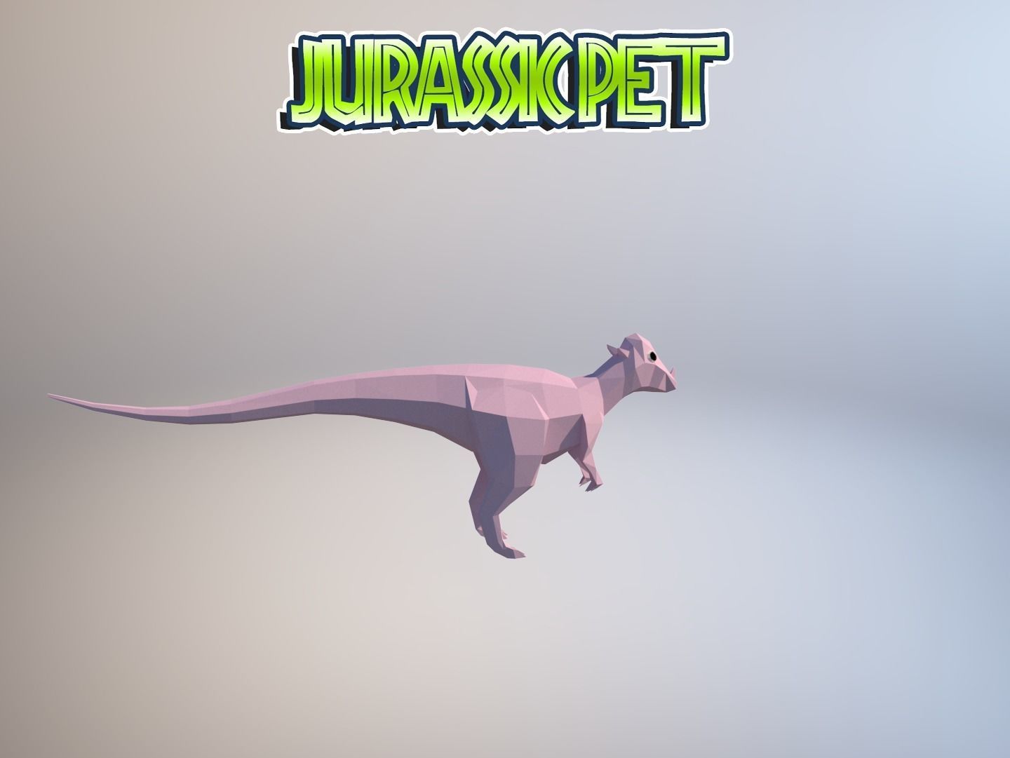 Pachycephalosaurus jurassic pet Low-poly 3D model_19