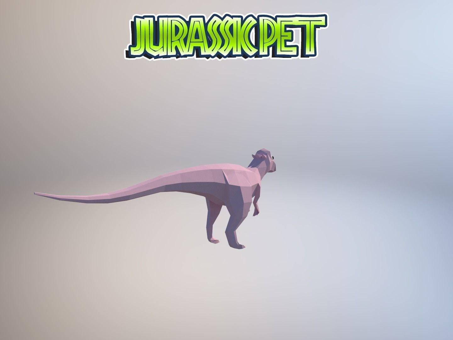 Pachycephalosaurus jurassic pet Low-poly 3D model_16