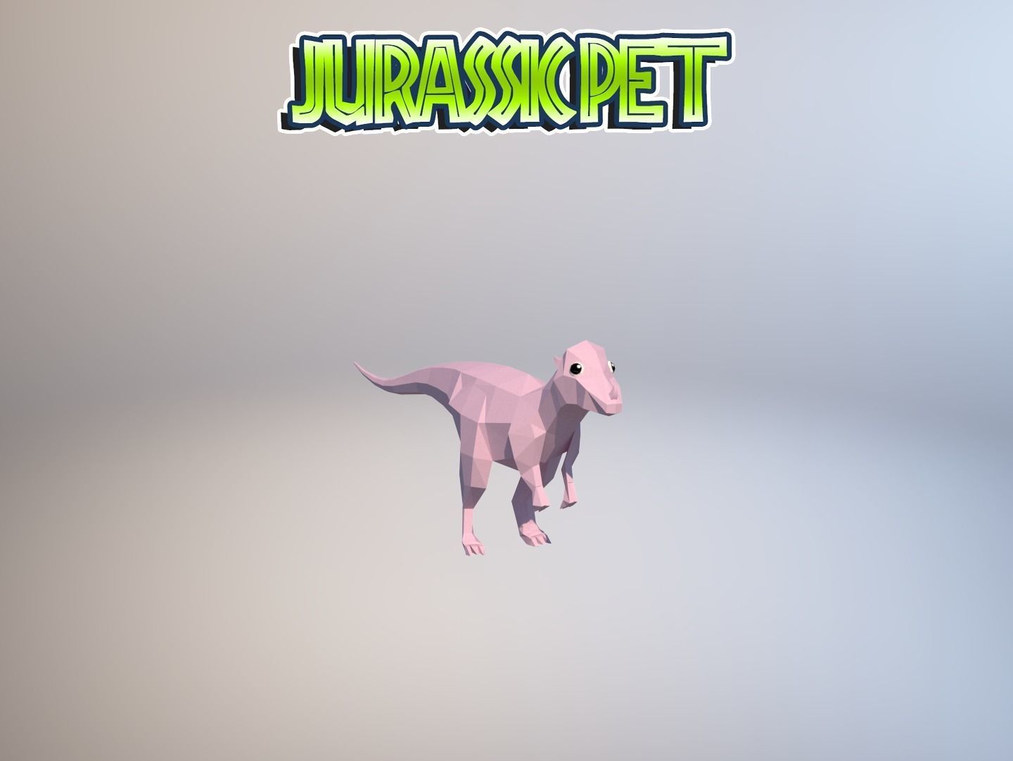 Pachycephalosaurus jurassic pet Low-poly 3D model_25