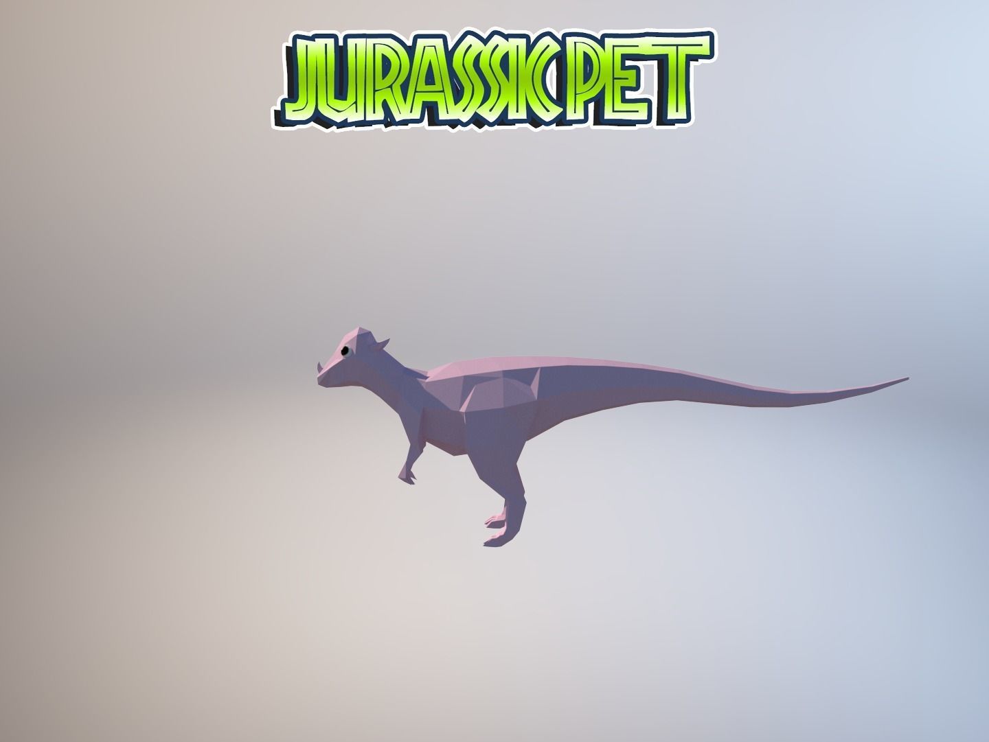 Pachycephalosaurus jurassic pet Low-poly 3D model_5