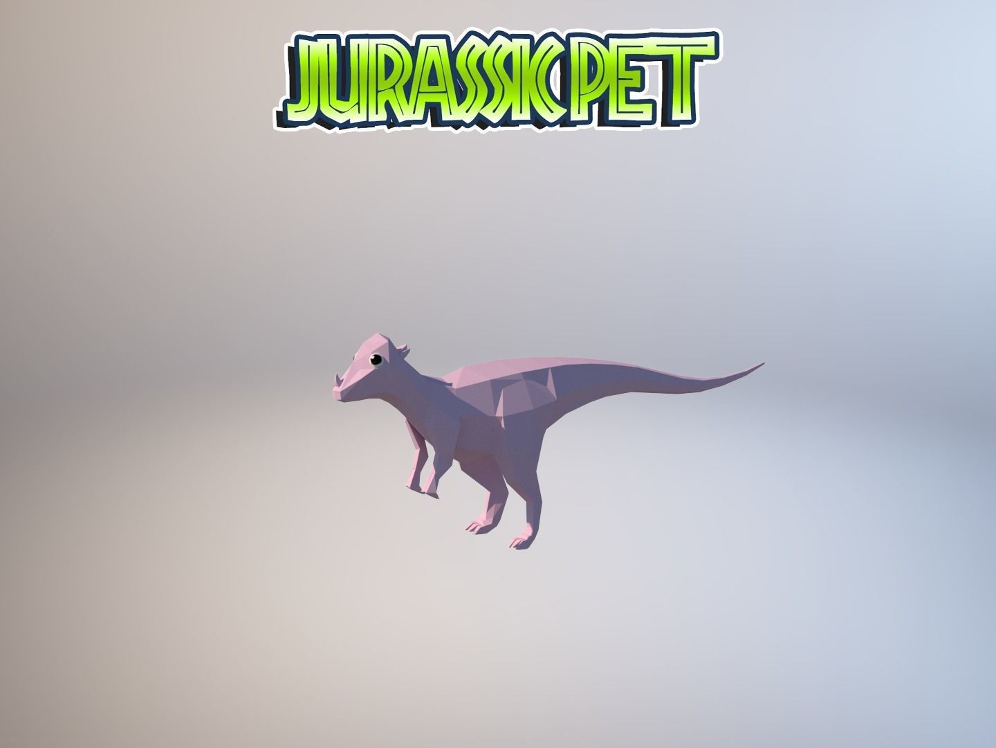 Pachycephalosaurus jurassic pet Low-poly 3D model_32
