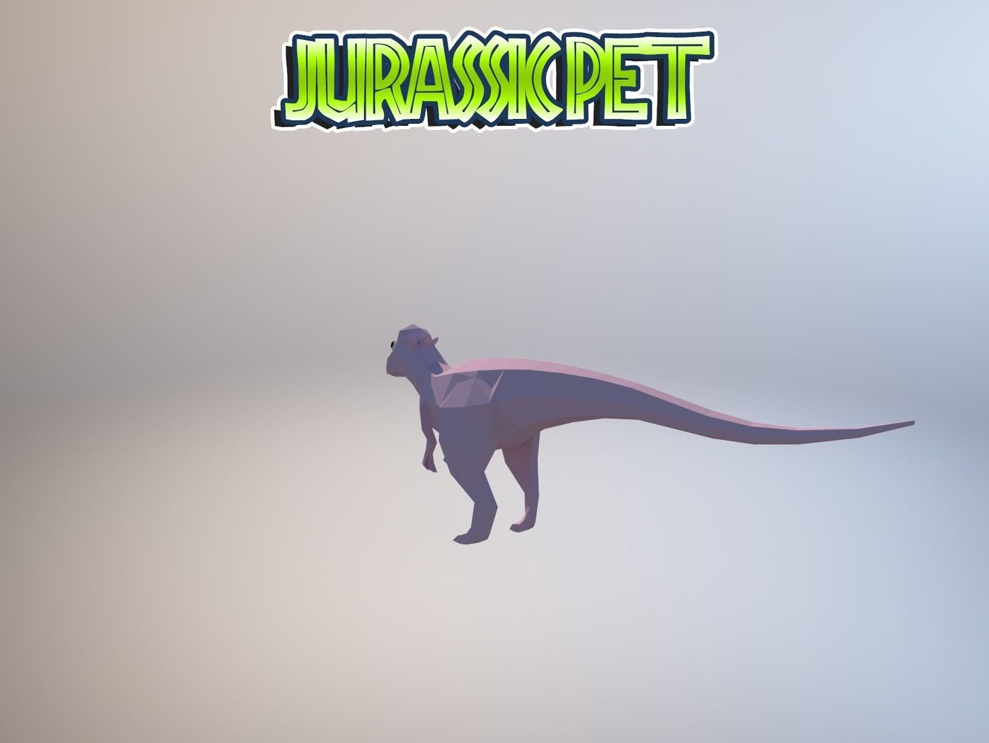 Pachycephalosaurus jurassic pet Low-poly 3D model_9