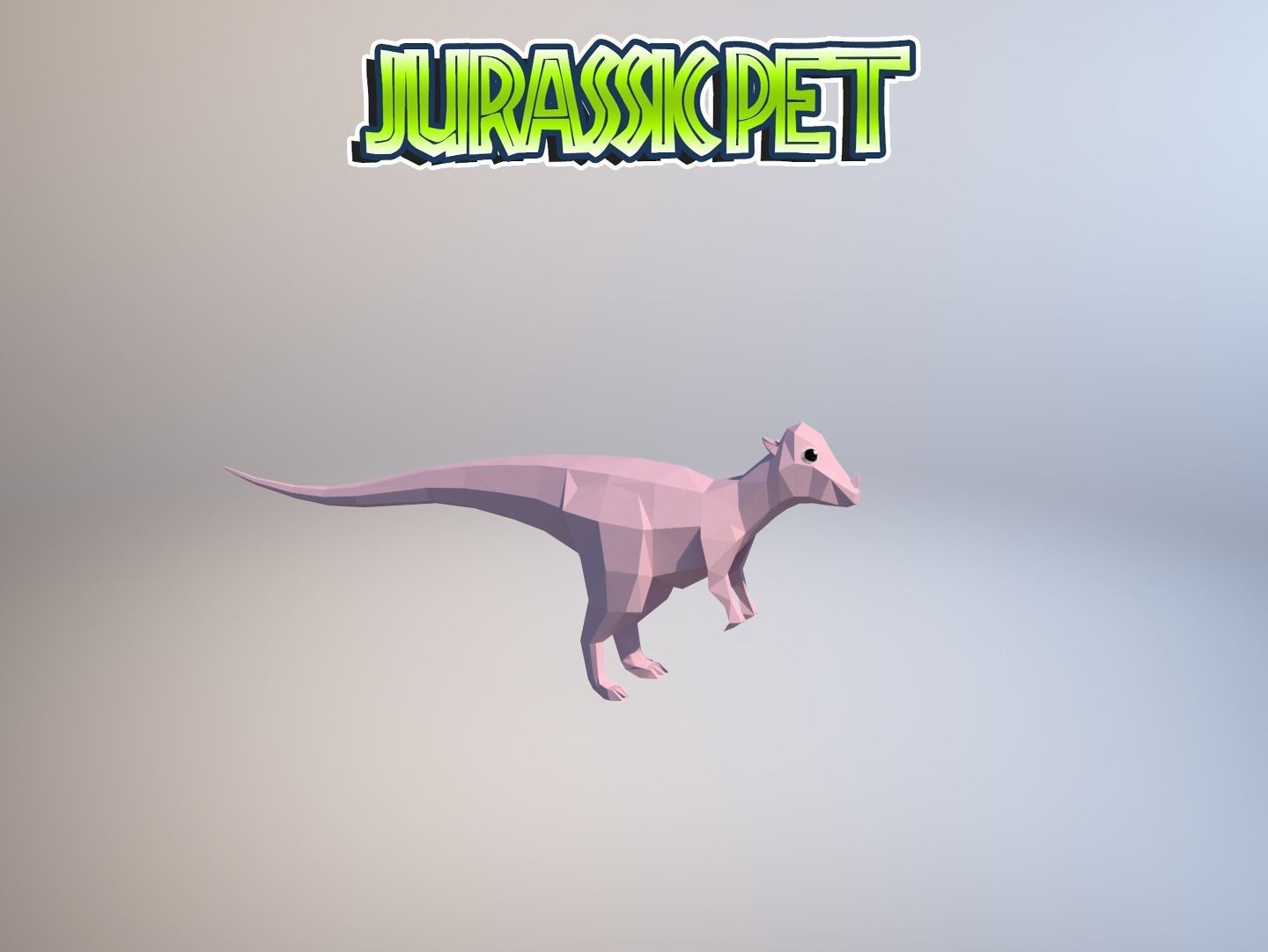 Pachycephalosaurus jurassic pet Low-poly 3D model_22