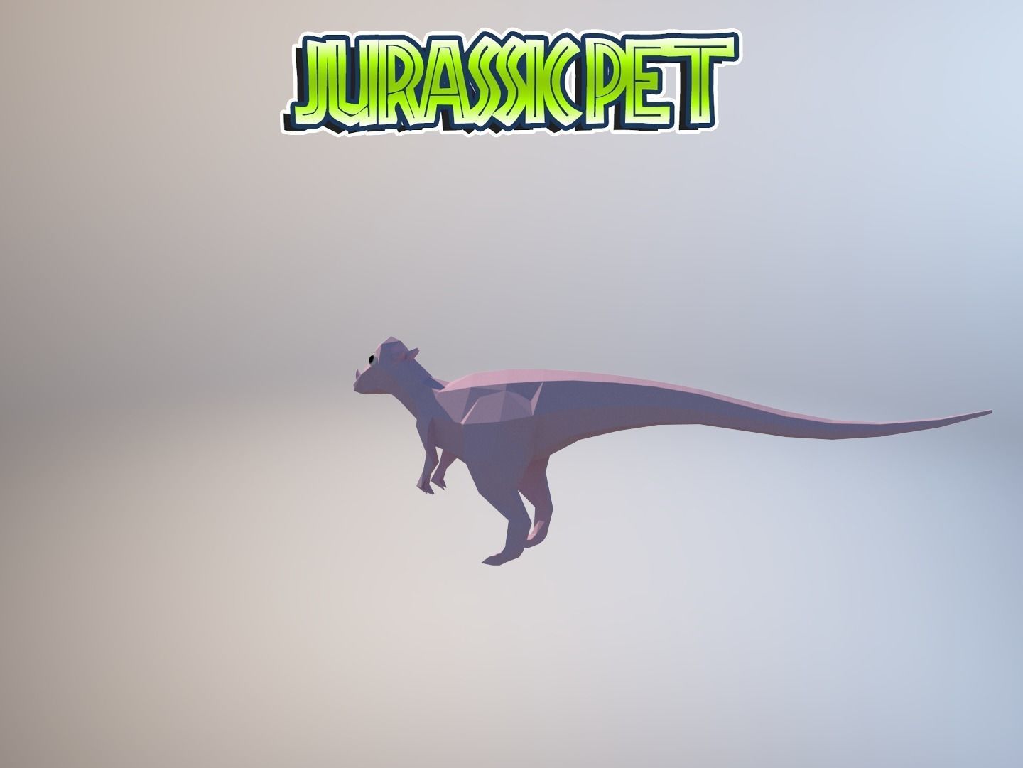 Pachycephalosaurus jurassic pet Low-poly 3D model_7