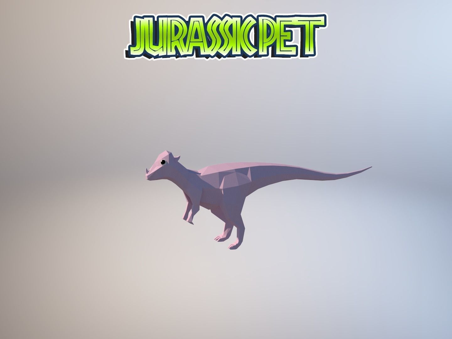 Pachycephalosaurus jurassic pet Low-poly 3D model_33