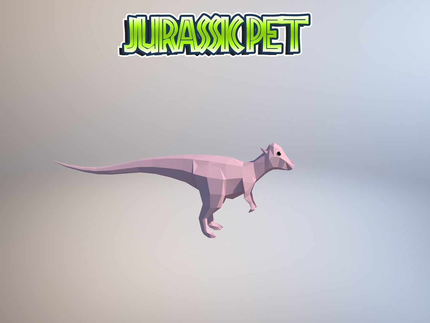Pachycephalosaurus jurassic pet Low-poly 3D model_21