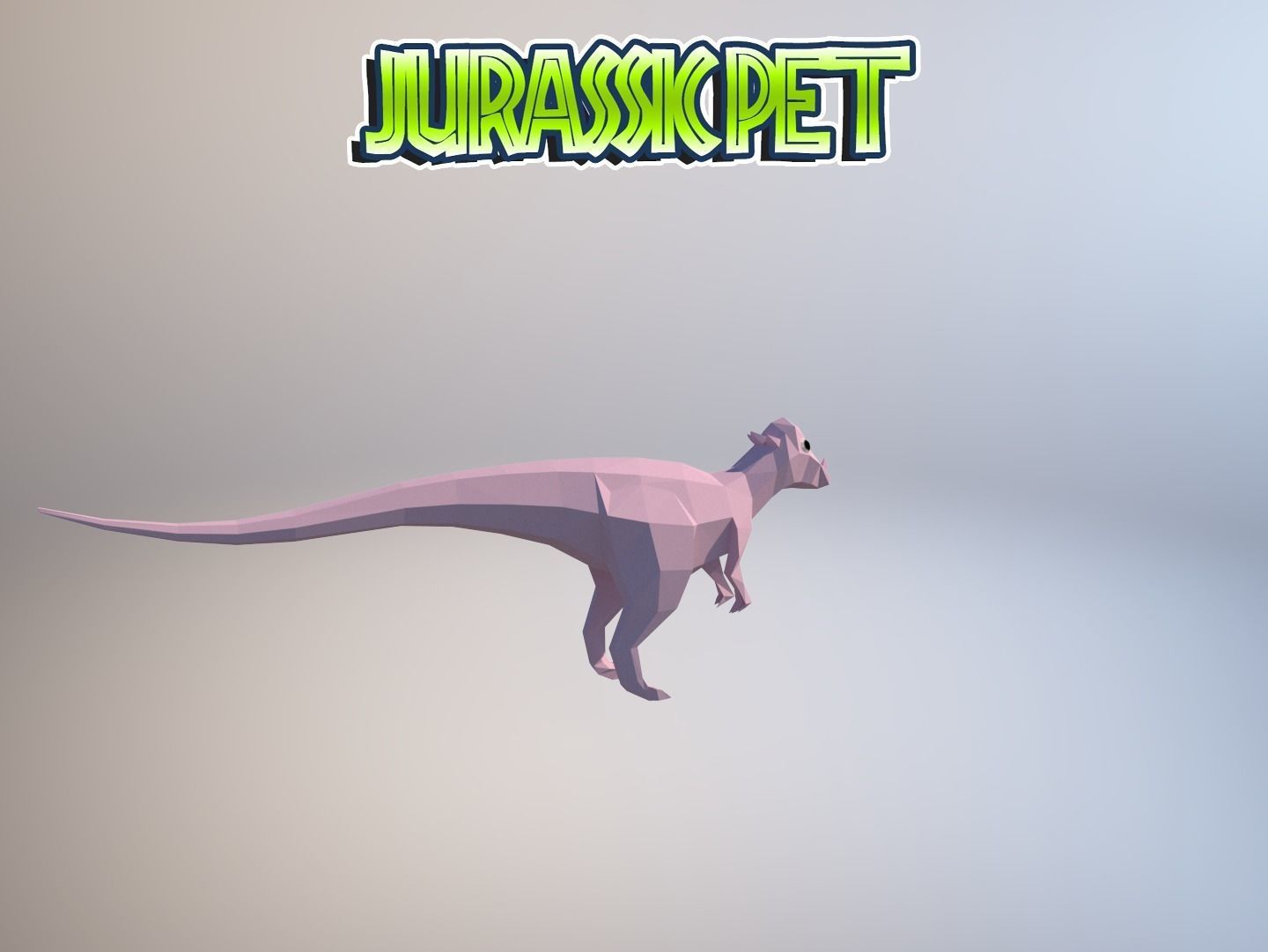 Pachycephalosaurus jurassic pet Low-poly 3D model_18