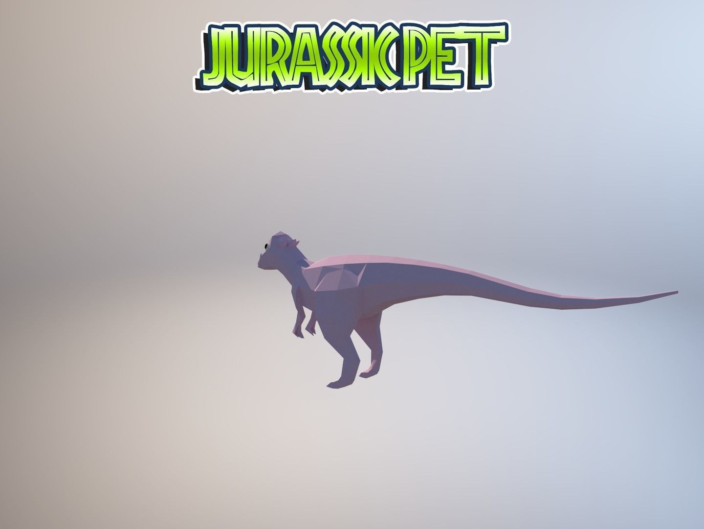 Pachycephalosaurus jurassic pet Low-poly 3D model_8