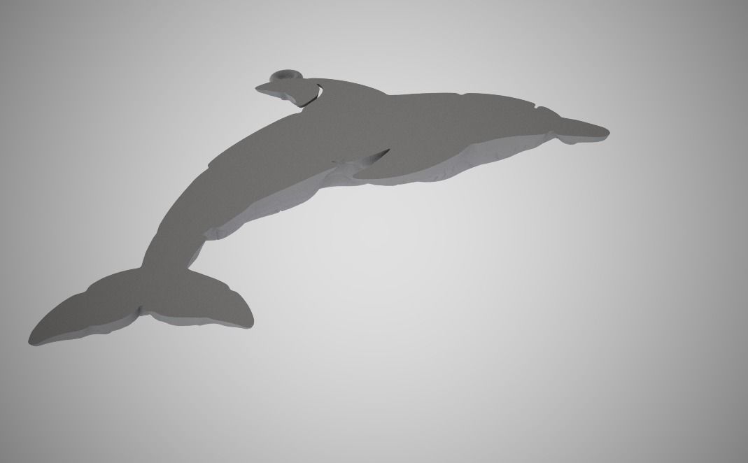 Dolphin Necklace 3D print model_5