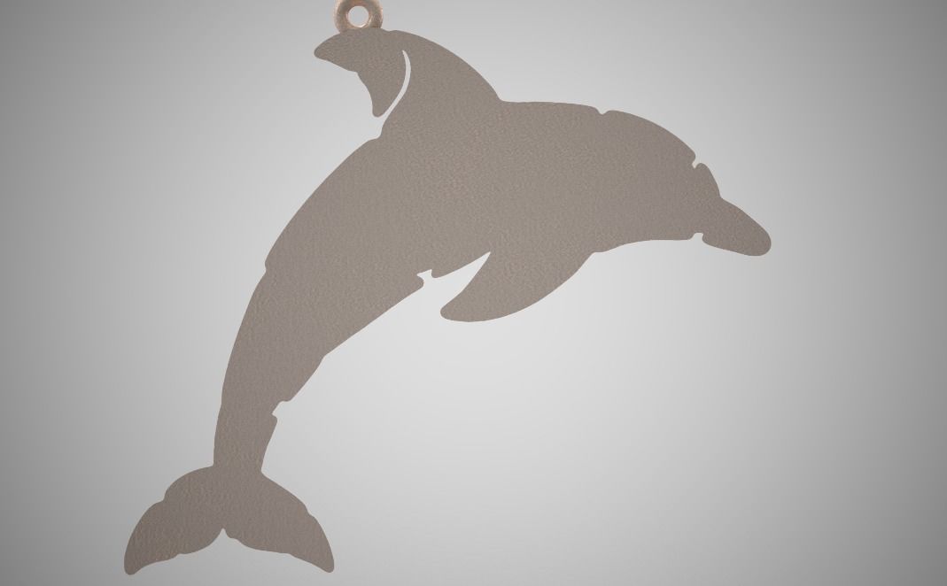 Dolphin Necklace 3D print model_10
