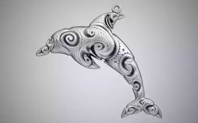 Dolphin Necklace 3D print model