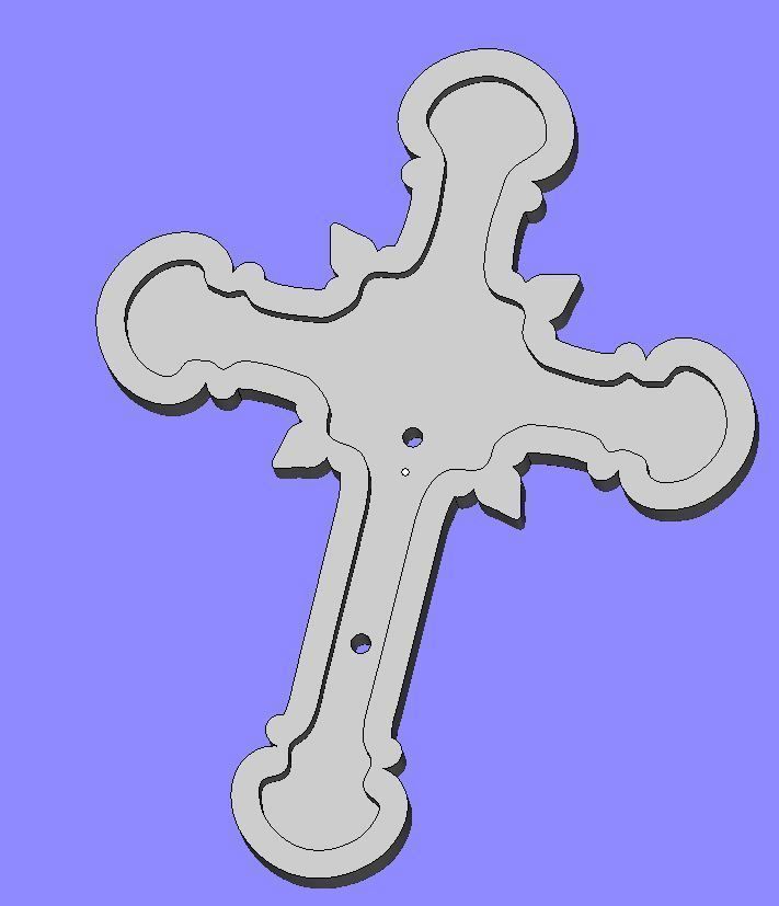 cross with jesus Free 3D model_1