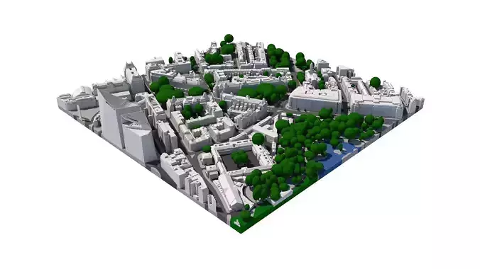 London city tile Level 2 block TQ2879 South East 3D model