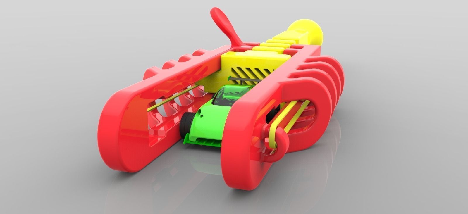 Toy Car Launcher 3D model_1