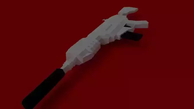 M4A1-S Low Poly blend fbx Free 3D model