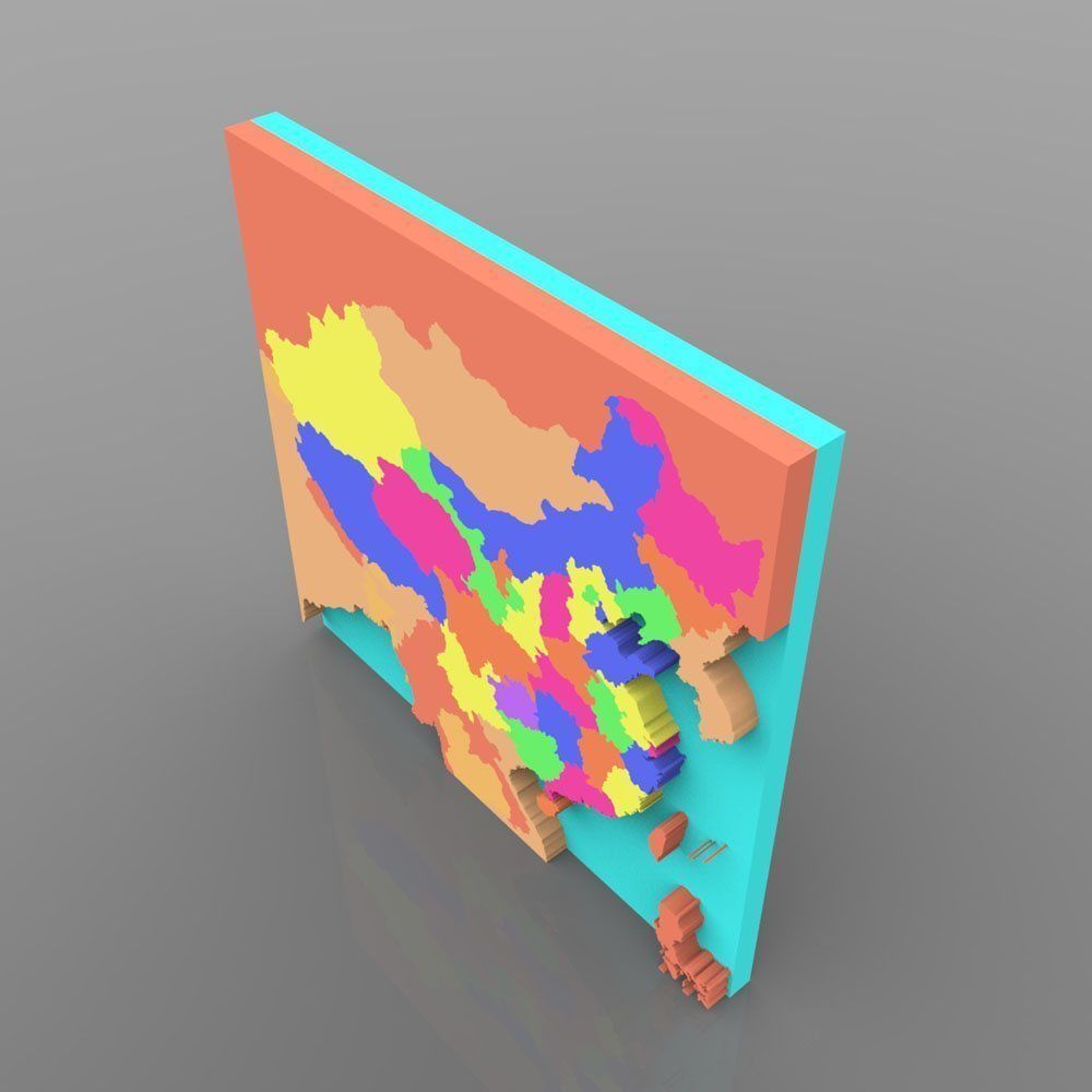 China Map 3D model_3