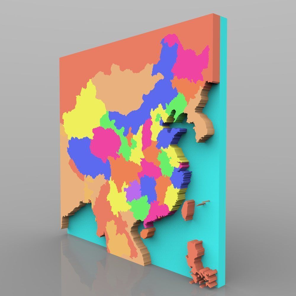 China Map 3D model_2