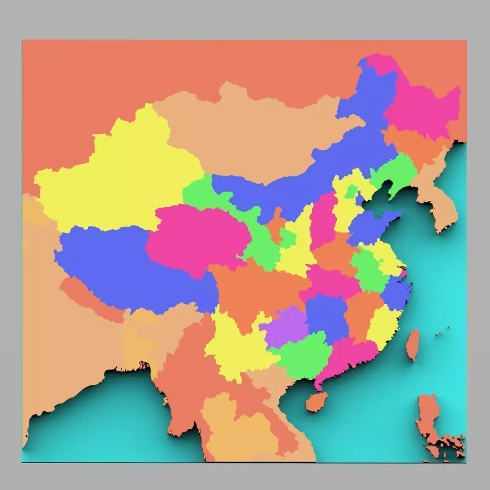 China Map 3D model_0