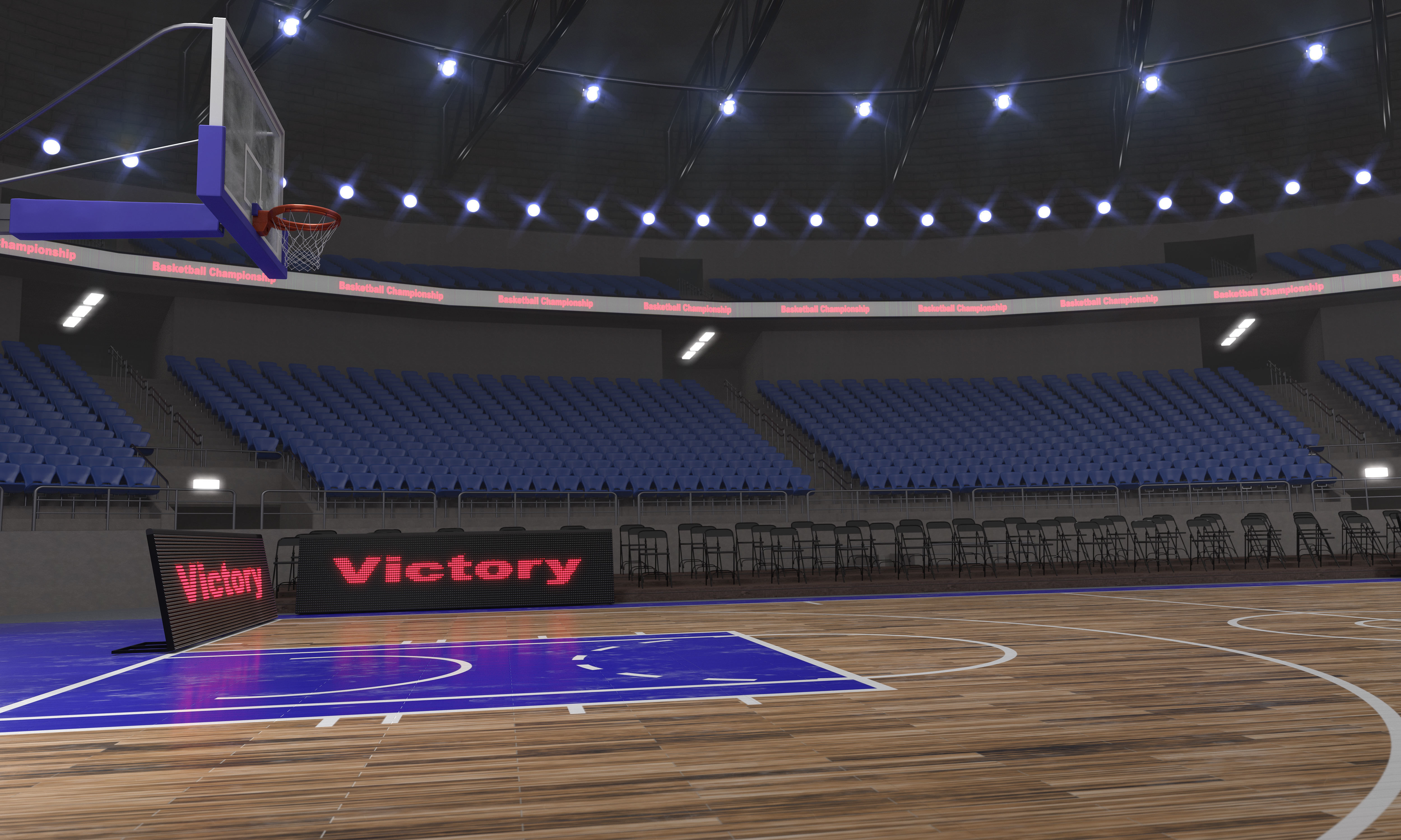Basketball stadium  3D model_2