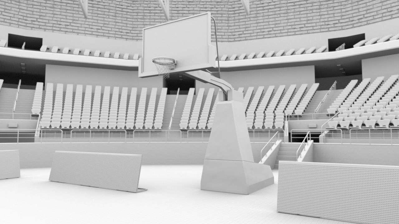 Basketball stadium  3D model_5