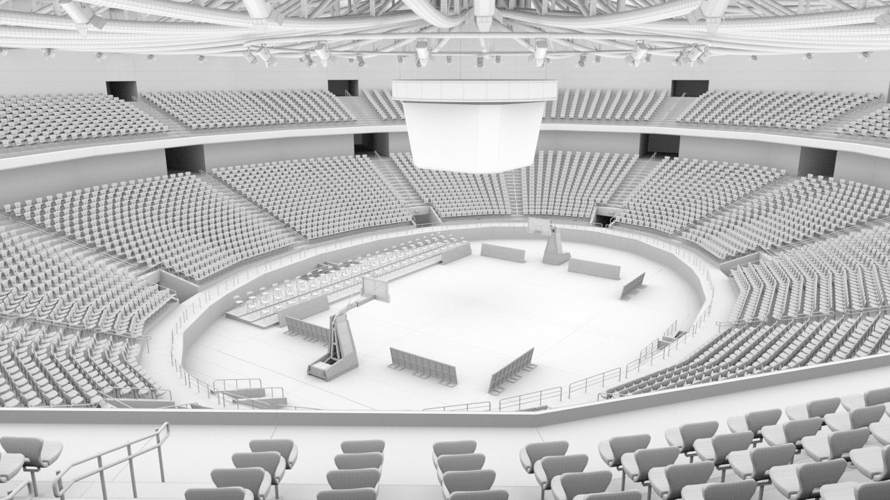 Basketball stadium  3D model_8