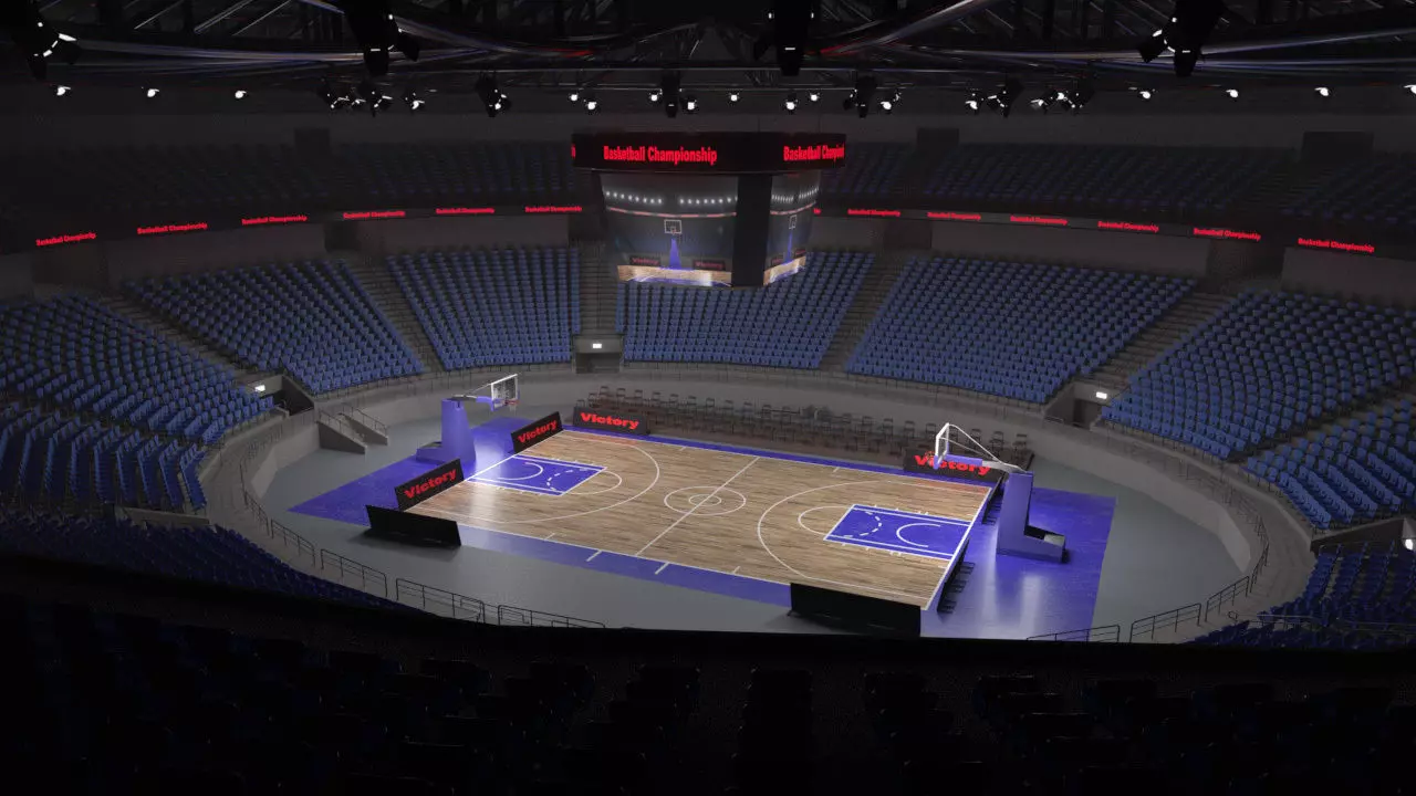 Basketball stadium  3D model_0