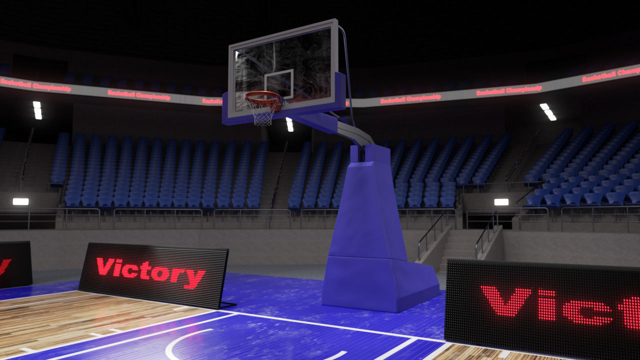 Basketball stadium  3D model_4