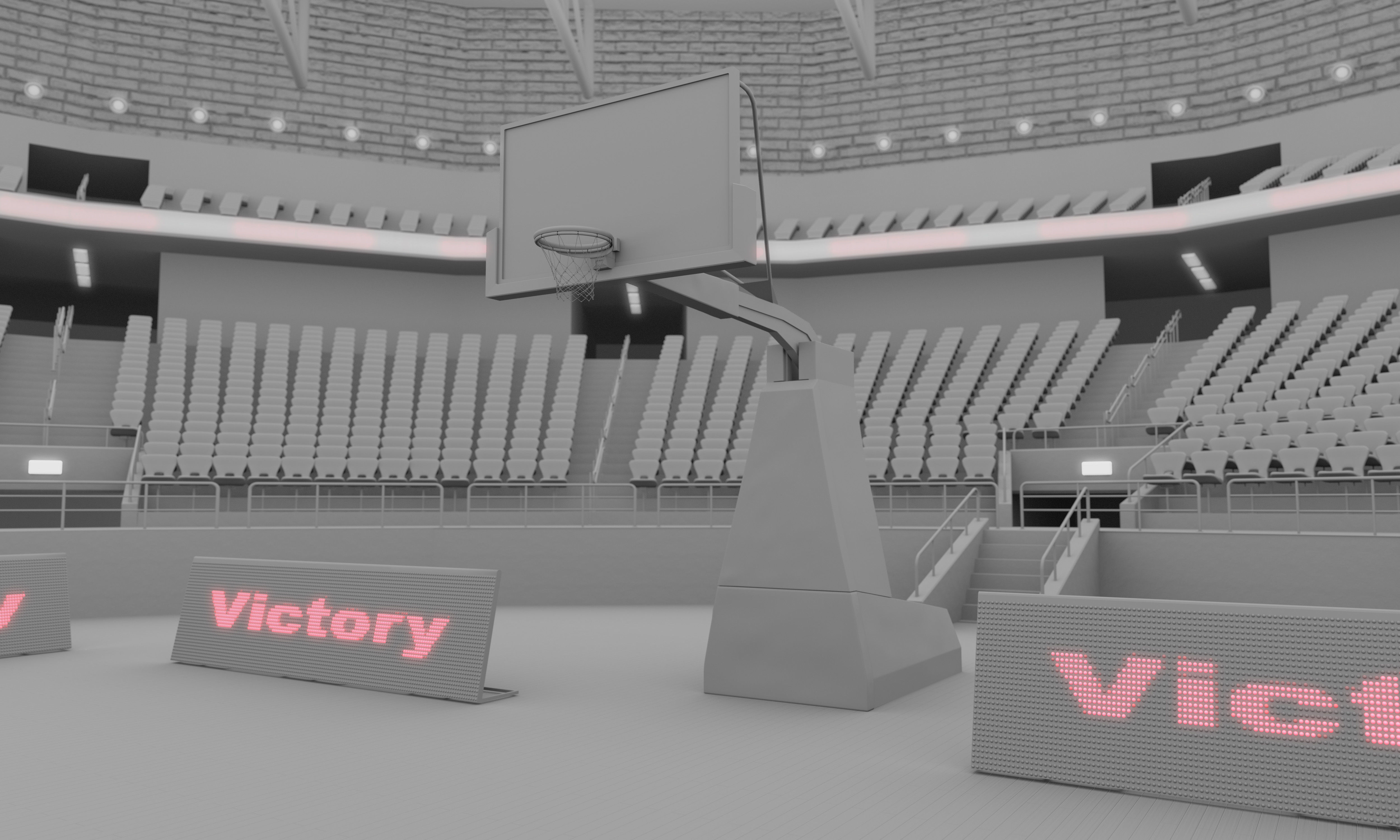 Basketball stadium  3D model_10