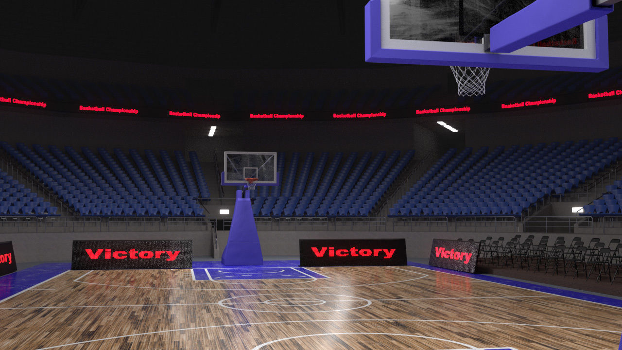 Basketball stadium  3D model_6