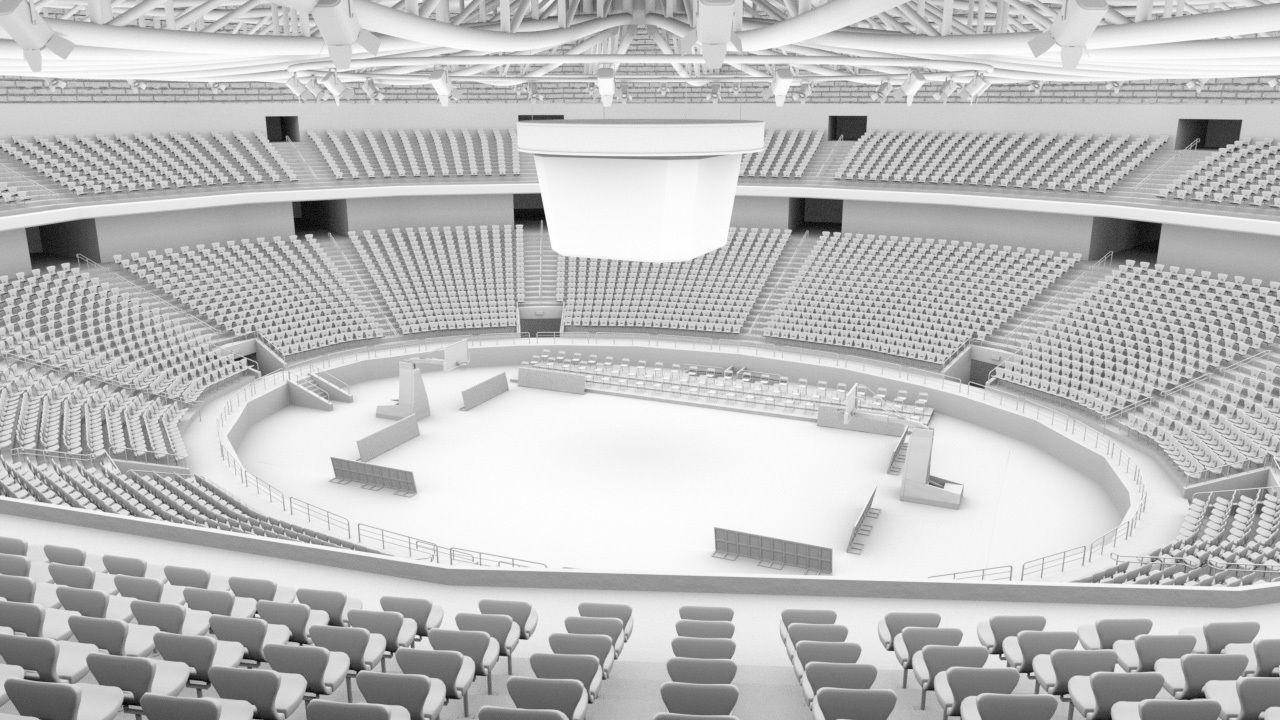 Basketball stadium  3D model_1