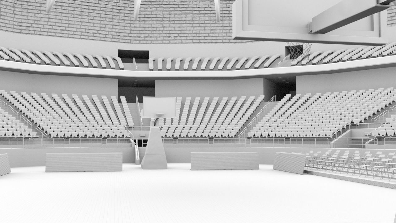 Basketball stadium  3D model_7