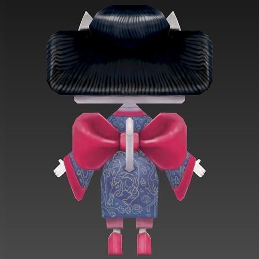 Cat Geisha Low-poly 3D model_1