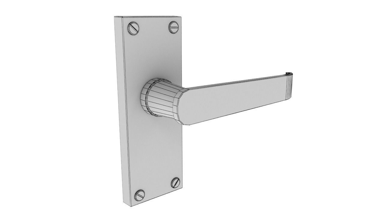 Door Handle Low-poly 3D model_3