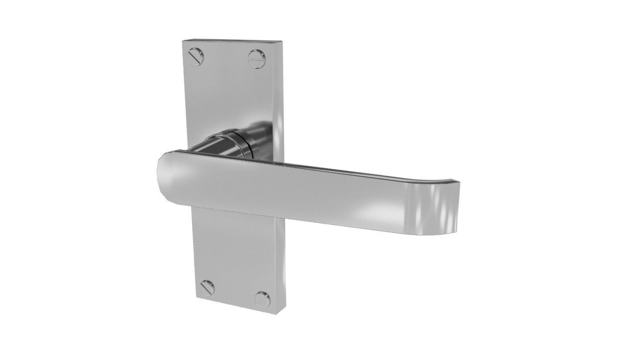 Door Handle Low-poly 3D model_2