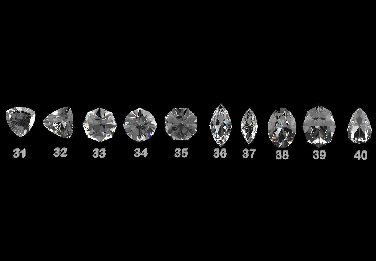 50 Gemstones Collection for jewelry 3D model_7
