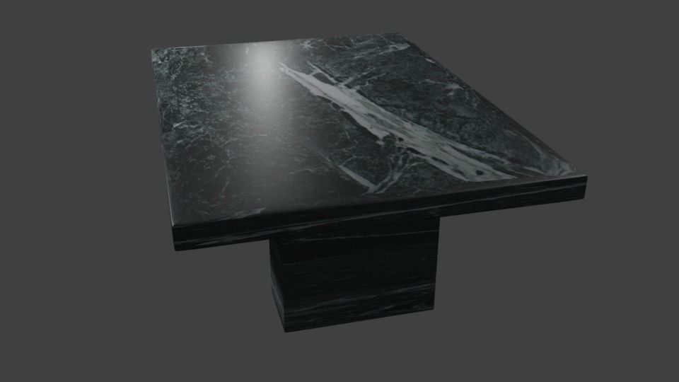 Marble kitchen table 3D model Low-poly 3D model_2