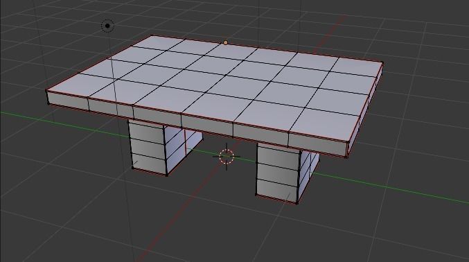 Marble kitchen table 3D model Low-poly 3D model_4